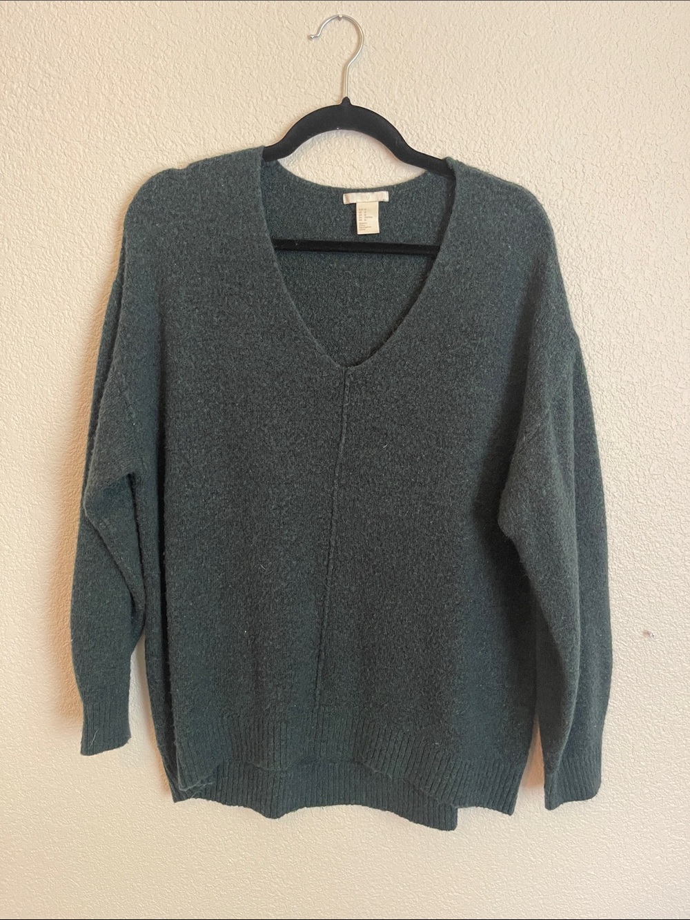 H&M Women's V-Neck Sweater in Dark Teal
